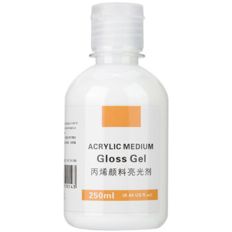 Gel Brilliant Acrylique pour Artistes - Médium de Vernis Pigmenté (250ml)
