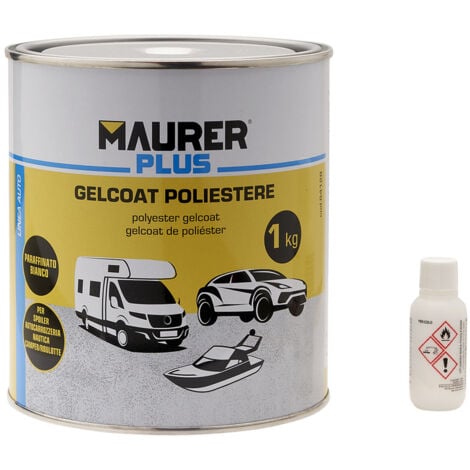 Gel Coat Poliester 1kg. Blanco