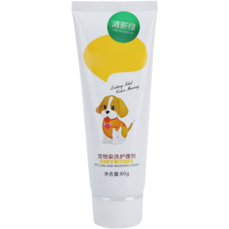 Gel Colorant Semi-Permanent pour Poils d'Animaux - Accessoire de Toilettage (Vert Frais, 80mL)