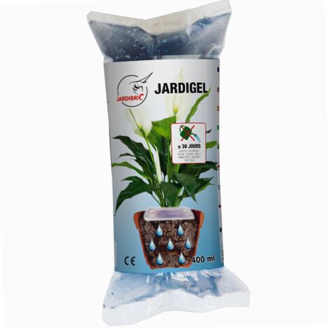 Gel d'arrosage Jardibric pour Plante et Fleur 400ml Hydratation Optimale des Plantes