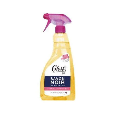 Gel de jabón negro brillante con pistola de aceite de linaza 750ml