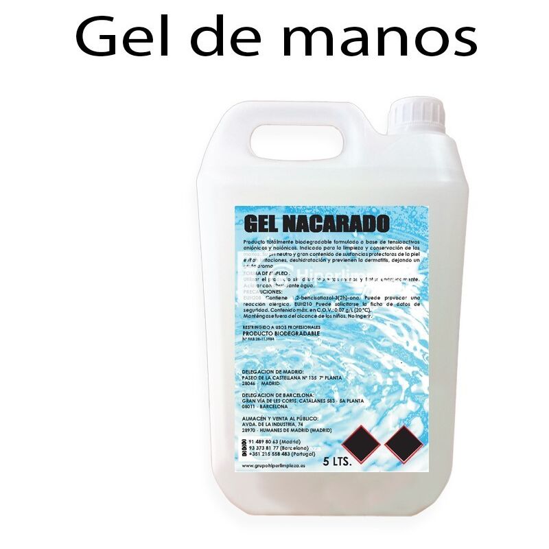 

Hiperlimpieza - Gel de manos nacarado 5L