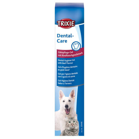 Gel d'hygiène dentaire et gingivale au goût de bœuf pour chiens et chats 100 g