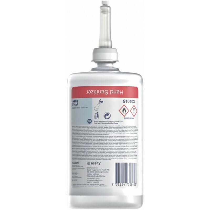 Gel désinfectant pour les mains 1000 ml Tork