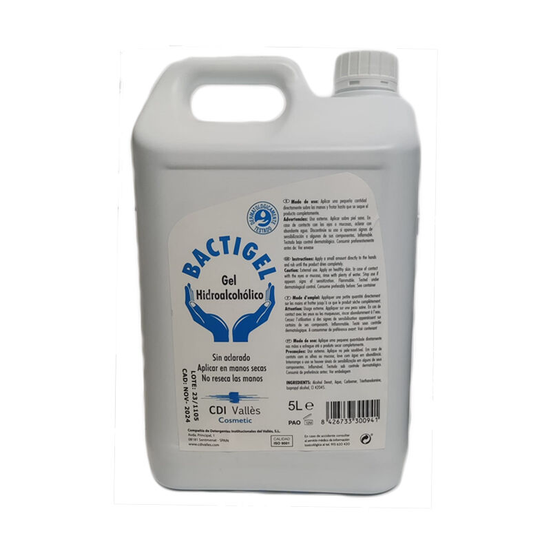 

Hiperlimpieza - Gel higienizante hidroalcohólico 5L