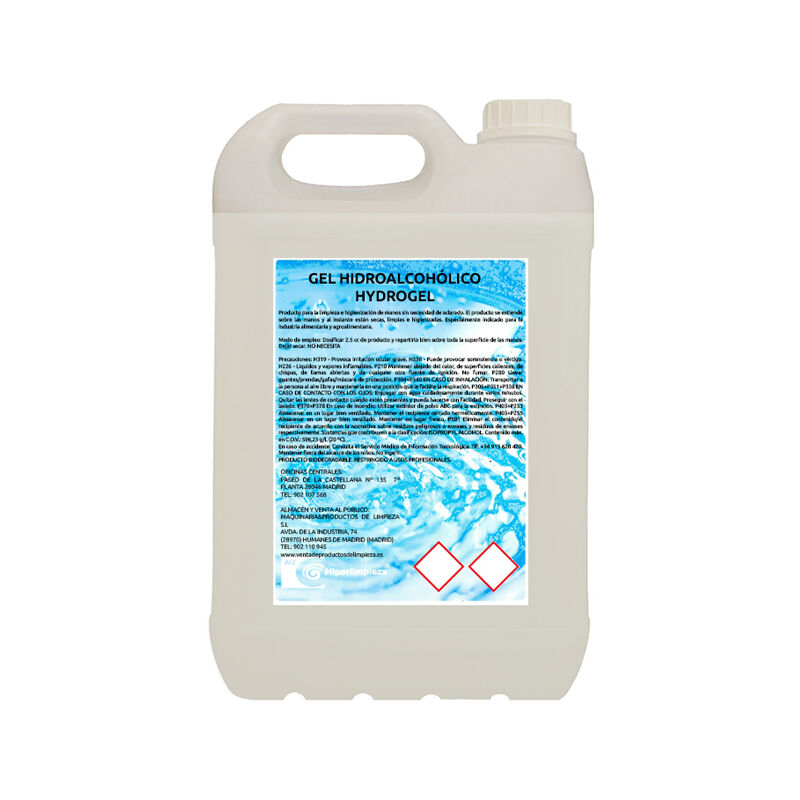 

Hiperlimpieza - Gel higienizante hidroalcohólico Hydrogel 5L