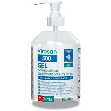 GEL hydroalcoolique, flacon, pompe, 500ml, 1L, 5L - VIROSAN