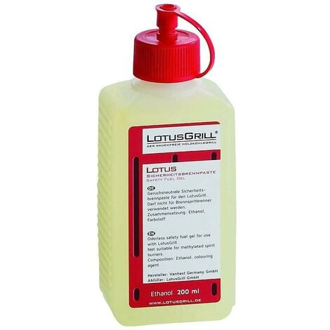 Gel Lotus Grill per Barbecue Inodore – Pasta Gel Combustibile con Etanolo 200ml