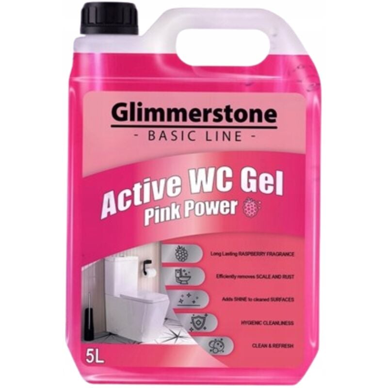 Gel nettoyant WC, liquide pour sanitaires, WC sans calcaire, 5L DEN