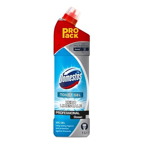 Gel WC Domestos Professionnel détartrant Océan - Flacon de 1 L
