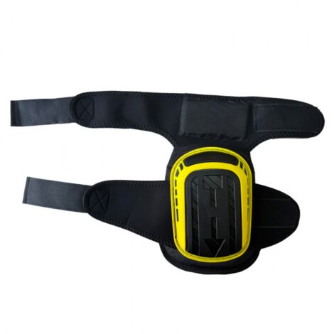 gelb + schwarz Professionelle Knieschoner, robuste Knieschoner mit Schaumstoffpolsterung für Arbeit, Garten und Bau