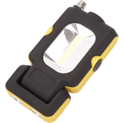 Gelbe LED-Taschenlampe mit starkem Magneten, 3 Leuchtmodi, batteriebetrieben, Mini-Magnettaschenlampe, 1 Stück