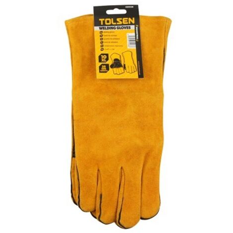 Gelbe Schweißerhandschuhe von TOLSEN