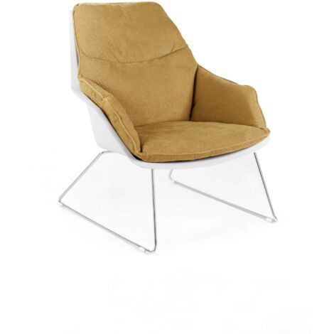 Gelber Polipropylen-Sessel 85 cm x 74 cm H. 86 cm