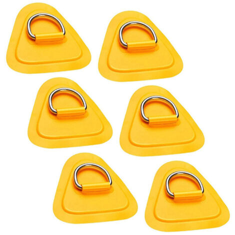 Gelber PVC-Reparaturflicken und D-Ring aus Edelstahl für Kajak/Paddleboard – Zubehör für Schlauchboote und Surfbretter