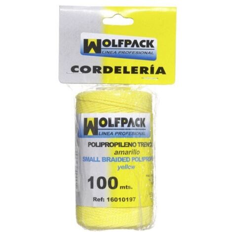 Gelbes Polypropylen-Geflechtseil (100-Meter-Spule)