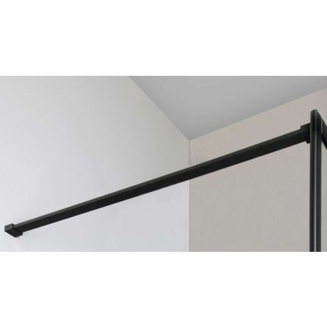 Gelco Cure Black - Stütze für Duschwand, 1400 mm, schwarz matt CBSB140