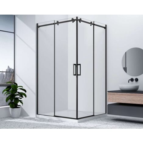 Gelco Dragon - Box doccia 100x100 cm, nero/vetro trasparente GD4210B-01