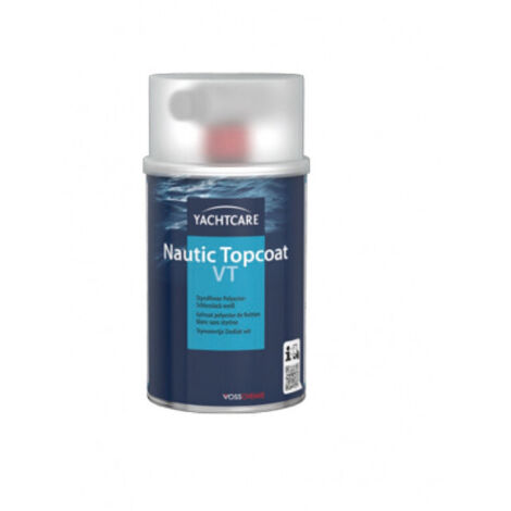 Gelcoat de finition blanc avec styrène 1kg – Durcisseur pré accéléré et paraffiné – Résistant à l'eau pour stratifiés – Yachtcare