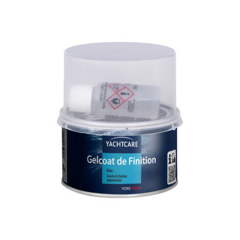 Gelcoat de finition blanc Yachtcare 250g avec durcisseur - Blanc