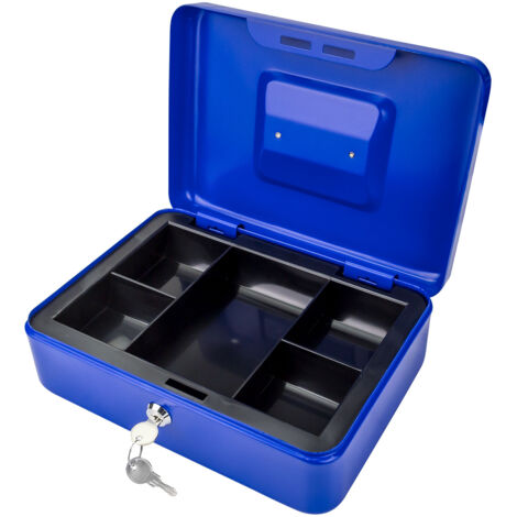 Geldkassette Schatulle Geldbombe Geldschrank Geldkasse Münzfach DGK250 blau