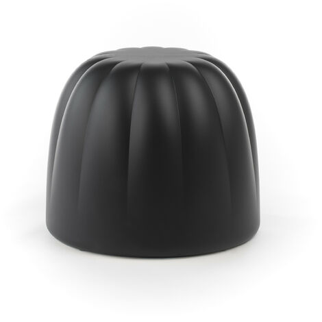 Gelee  Nero pouf originale slide di design per giardino esterno interno colorata moderna poliuretano made in Italy sedia seduta poltrona