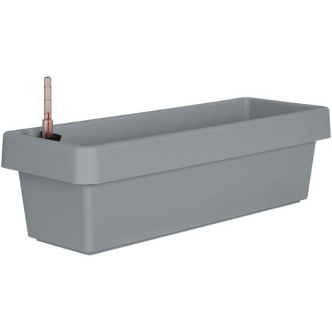 Geli Bewässerungsblumenkasten Viva Kunststoff betongrau 60 cm Blumenkasten