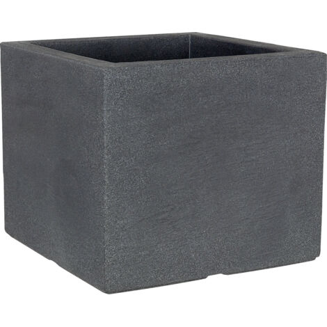 Geli Pflanztopf Kubus 40 x 40 x 34 cm anthrazit KunststofftÃƒÂ¶pfe