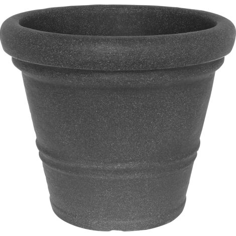 Geli Pflanztopf Milano Ø 40 x 32 cm anthrazit KunststofftÃƒÂ¶pfe