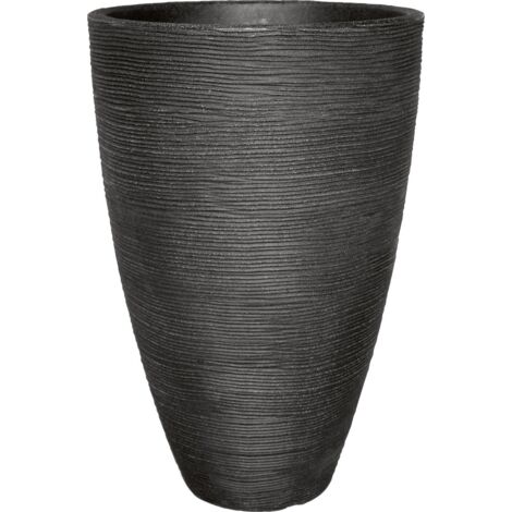 Geli Pflanztopf mit Rillen Ø 40 x 60 cm anthrazit Kunststofftöpfe