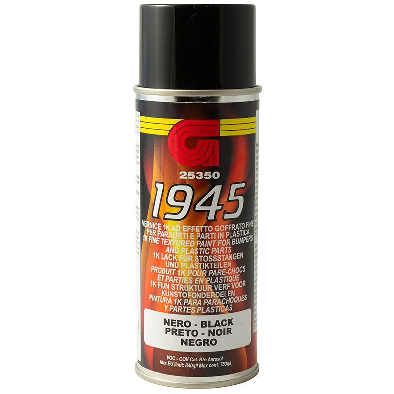 Image of 25350 1945 vernice liscia spray nera 400 ml - Gelson
