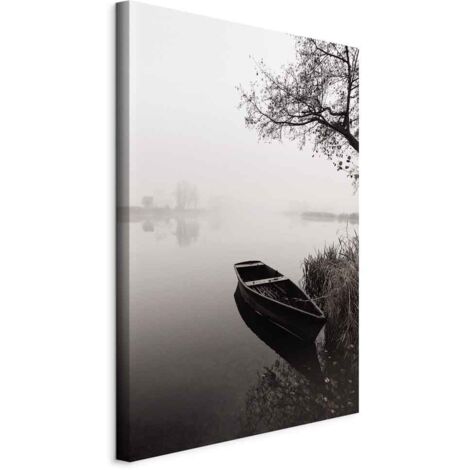 Gemälde – Hafen unter dem Baum (1-teilig) vertikal