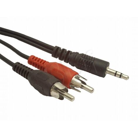 Gembird 2.5m, 3.5mm/2xRCA, M/M cable de audio 2,5 m 3,5mm Negro, Rojo, Blanco