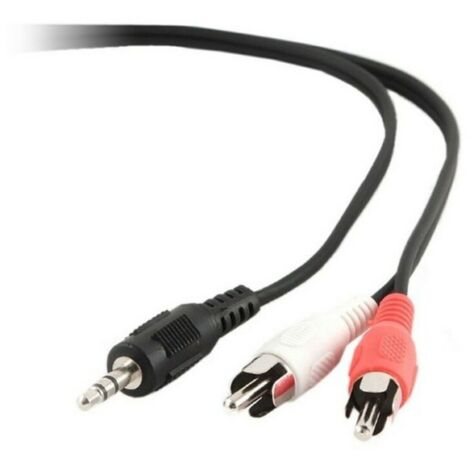 Gembird 5m, 3.5mm/2xRCA, M/M cable de audio 3,5mm Negro, Rojo, Blanco