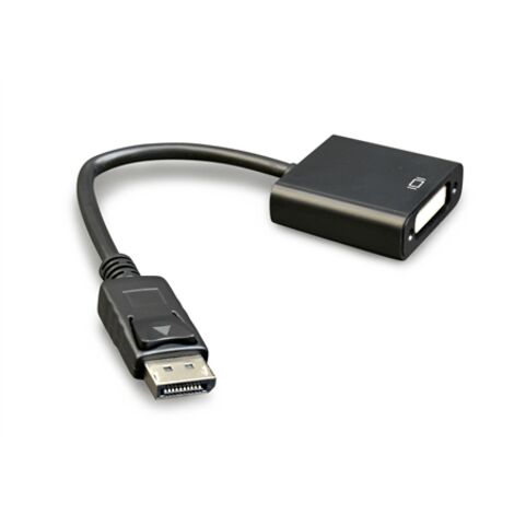 Gembird Adaptador de vídeo Hembra DVI de 24+5 pines Macho DisplayPort de 20 pines 0,1 m Negro