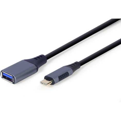 Gembird adaptador usb-c - usb 3.0 otg  space grey a-usb3c-otgaf-01