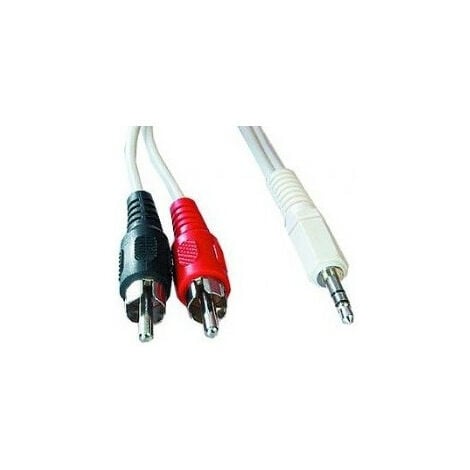 GemBird Câble Mini Jack 3.5mm / 2x CINCH, Stéréo, 0,20m (CCA-458/0.2)