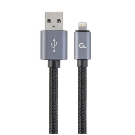 Gembird CCB-MUSB2B-AMLM-6 cable de teléfono móvil Negro 1,8 m USB A Lightning