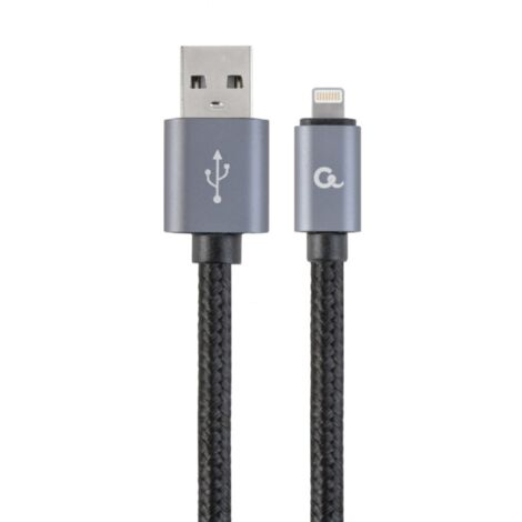 Gembird CCB-MUSB2B-AMLM-6 Cavo per cellulare nero 1,8 m USBTo Lightning