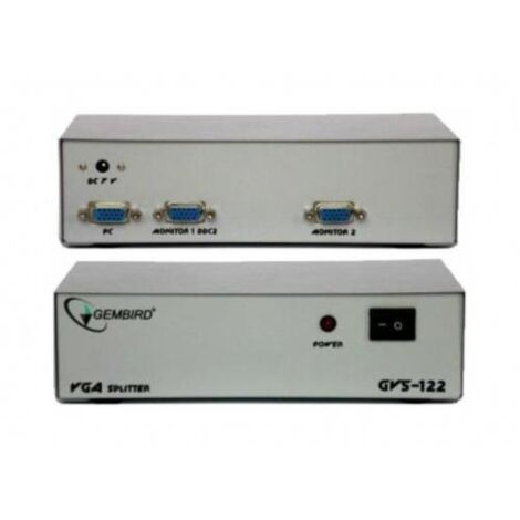 gembird GVS122 splitter VGA blanco 2 monitores