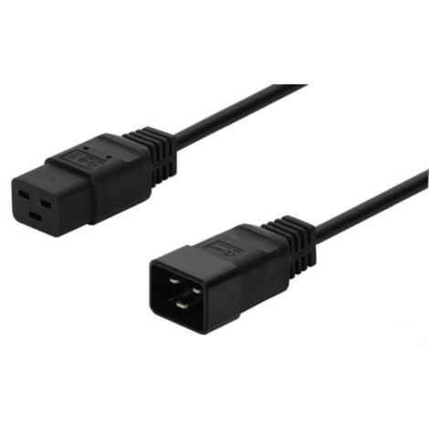 Gembird PC-189-C19 cable de transmission Black 1.5 m C19 coupler C20 coupler C20 coupler