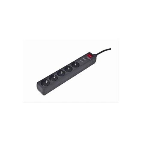 GEMBIRD SPG5-C-10 BANDE DE PUISSANCE DE PROTECTION AVEC CÂBLE 3,0 M NOIR ENERGENIE