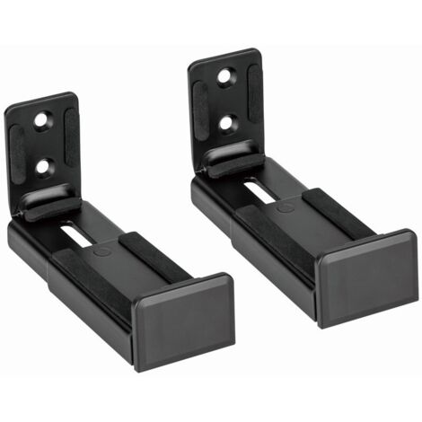 Gembird WM-SB-01 soporte de altavoz Pared Acrilonitrilo butadieno estireno (ABS), Acero Negro
