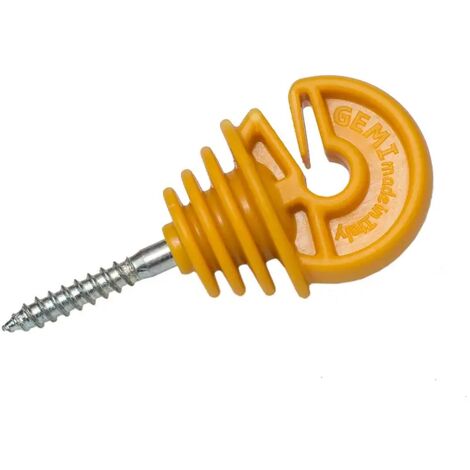 Gemi Elettronica – Pack de 100 isolateurs pour piquets en bois – Isolateur électrique pour clôture – Résistant aux UV – Système breveté avec languette