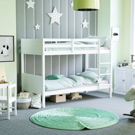 Gemini 3ft Single Wood Detachable Bunk Bed, 90 x 190 cm, White