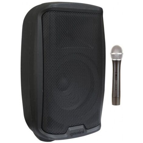 Gemini AS-2108 To Go - Diffusore Amplificato Portatile 500W con Trolley, Bluetooth, Radiomicrofono UHF, Lettore USB/SD, Alimentazione Rete e Batteria