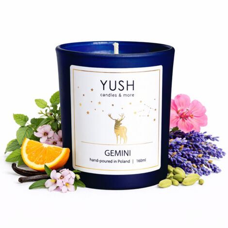 GEMINI - Duftkerze aus Soja, Sternzeichen Zwillinge, Patchouli, Lavendel, Kardamom