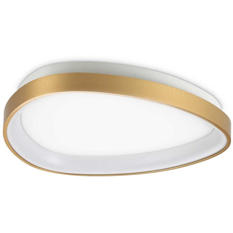 Ideal Lux Weiß Gemini 42 Cm Integrierte, Halbbündige Led-Einbauleuchte, Messing, 3000 Lm, 3000 K