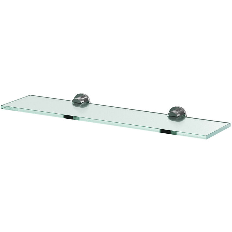 Wholesale Domestic - Gemini Polished Chrome and Glass Wall Mounted Vanity Shelf - Silver