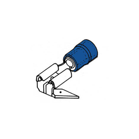 Gemischte isolierte Klemme 6,4mm - blau